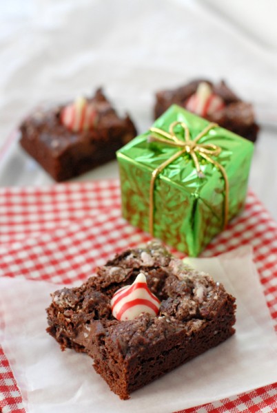 Buried Treasure Mint Brownies close up