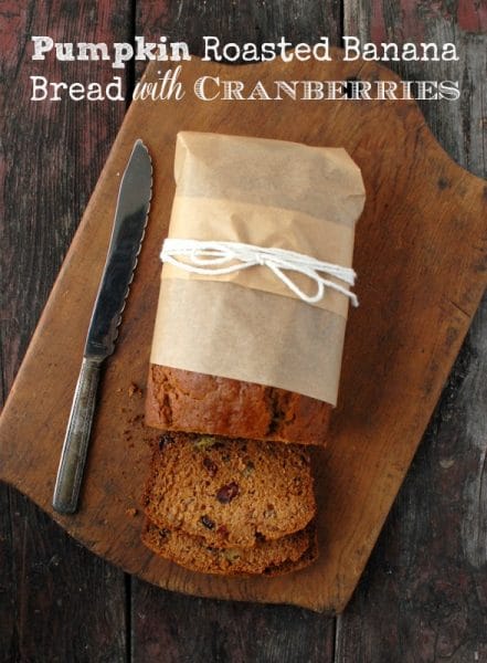 wrapped pumpkin banana bread title image