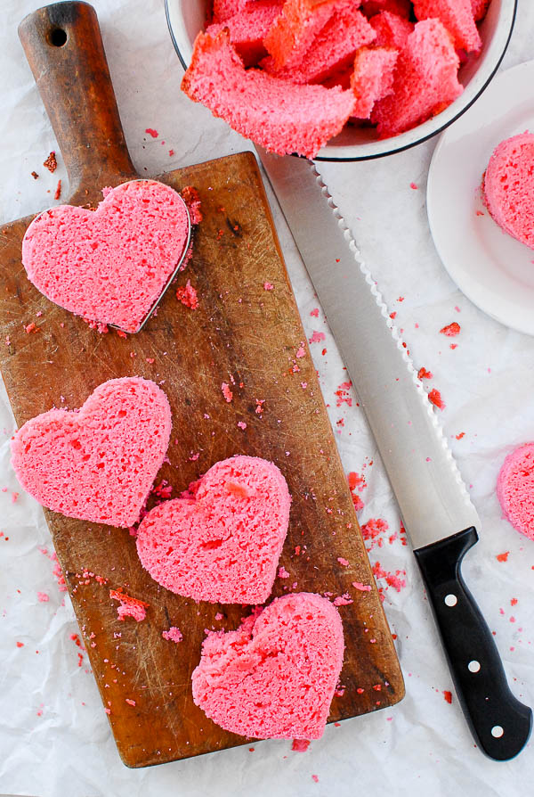 pink pound cake hearts