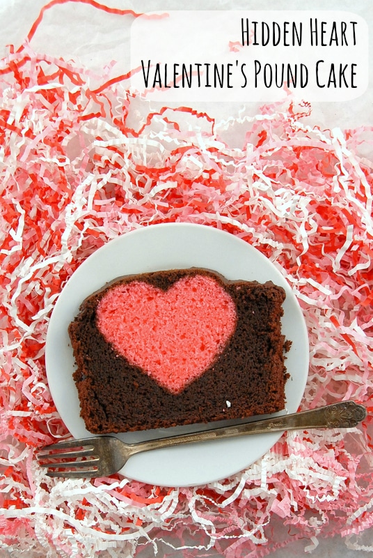 Hidden Heart Valentine\'s Pound Cake slice