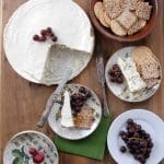 Savory Blue Cheese Cake red grapes gluten free crackers