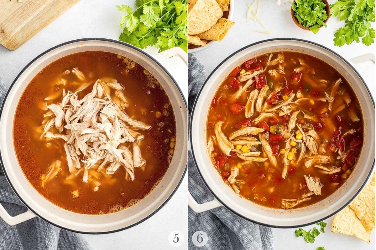 chicken tortilla soup recipes steps 5-6