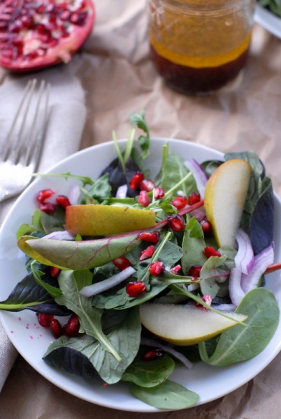 Winter salad with pomegranate