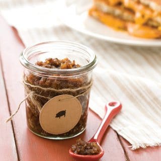 Bacon jam in jar