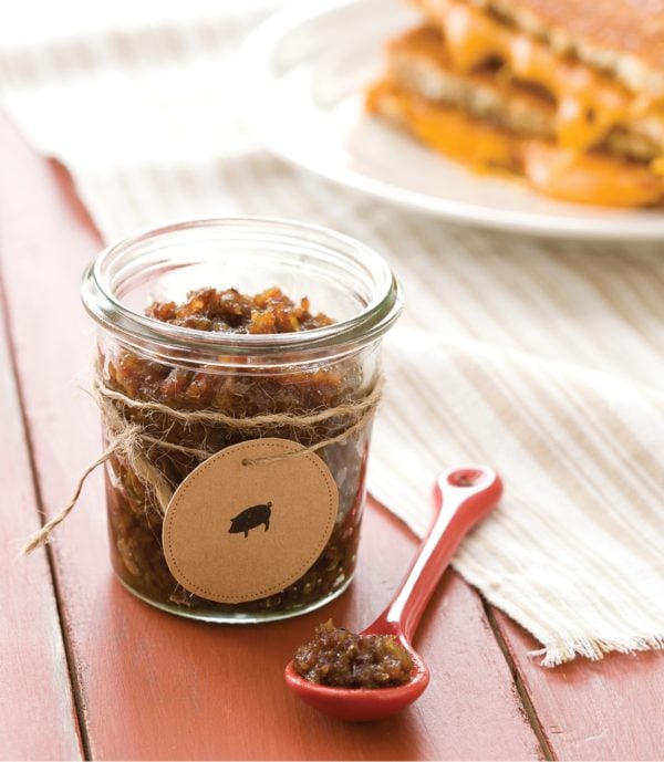 Bacon jam in jar