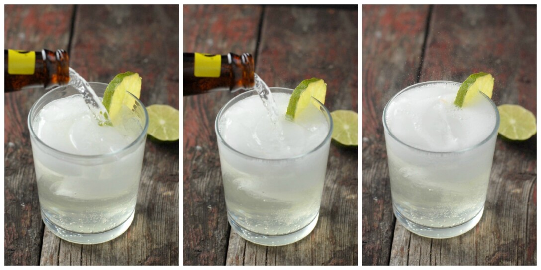 GrapefruitLemongrassLime Infused Gin and a Gin & Tonic cocktail