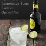 Grapefruit-Lemongrass-Lime Infused Gin and a Gin and Tonic cocktail