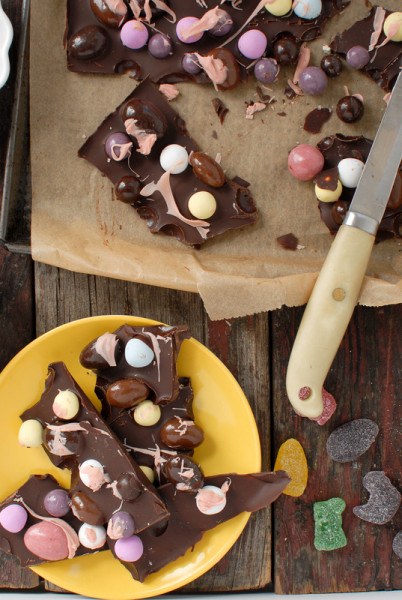 Chocolate Easter Candy Bark 