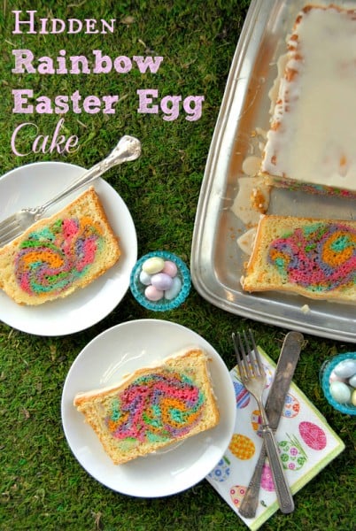 Hidden Rainbow Easter Egg Cake
