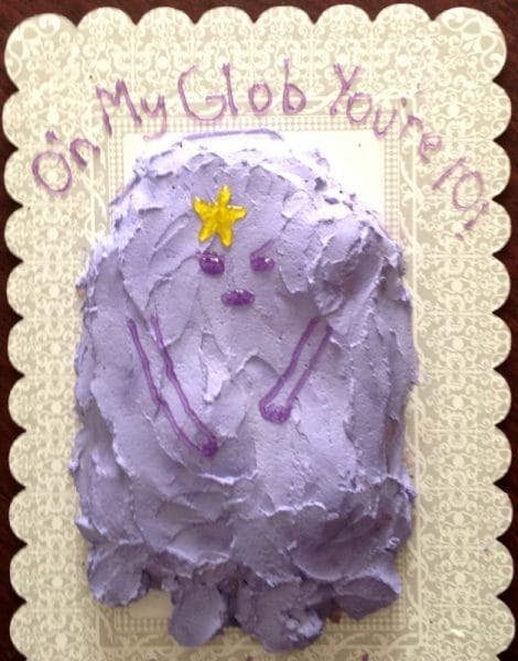 {iPad photo} Adventure Time\'s \'Lumpy Space Princess\' Birthday Cake