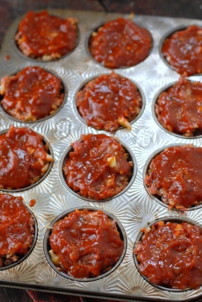 Muffin Tin Meatloaf with Mashed Potatoes before cooking