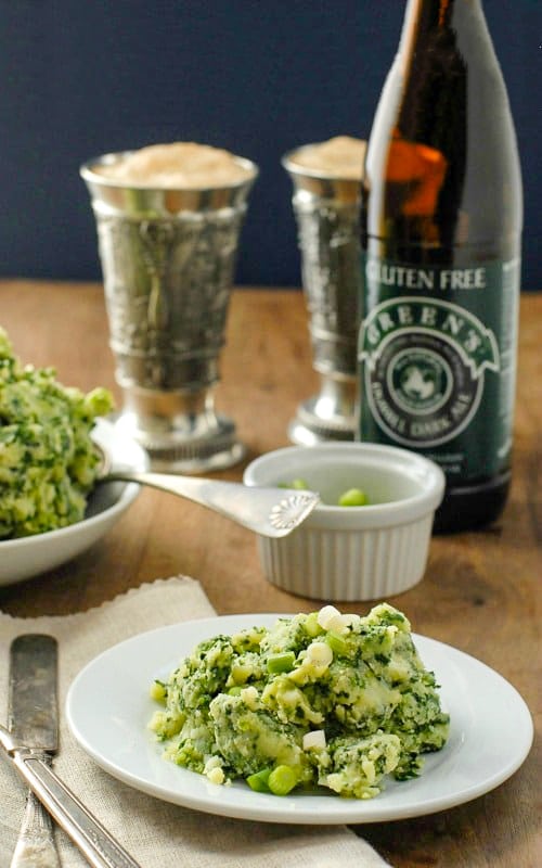 white plate of Colcannon