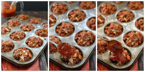 Muffin Tin Meatloaf with Mashed Potatoes collage