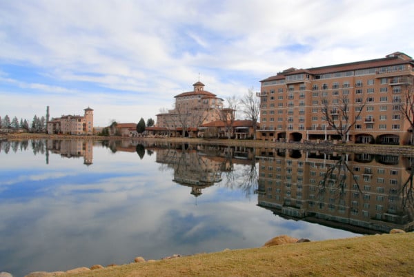 Broadmoor resort west buildings and lake