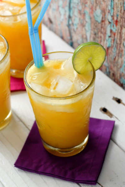 Champagne Mango-Lime Agua Fresca with lime