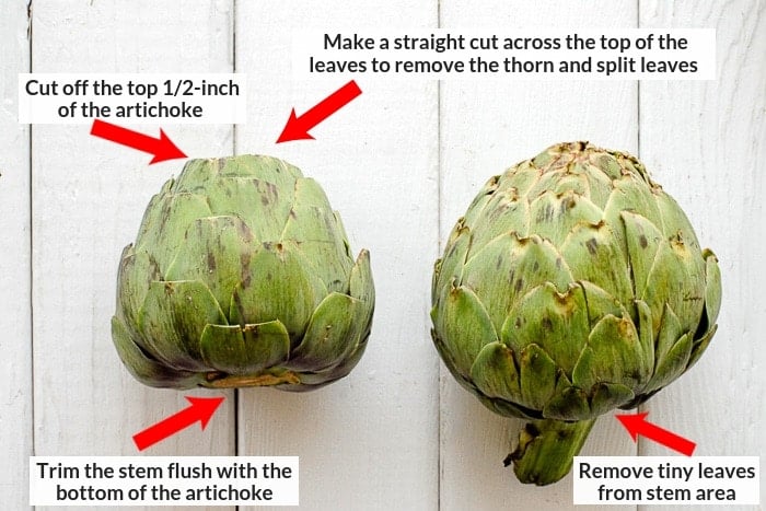 how to cut an artichoke photo