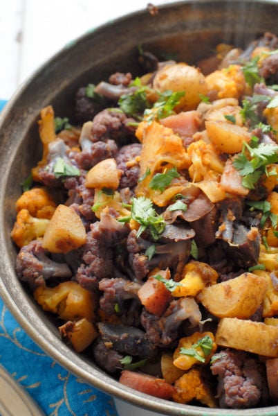 Spiced Indian Cauliflower and Potatoes up close