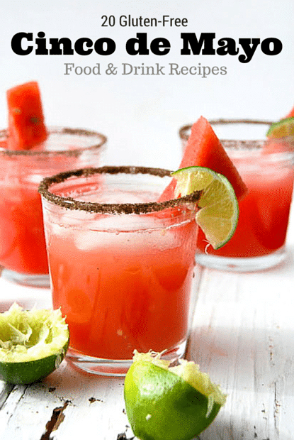 cinco de mayo recipes image with watermelon margaritas