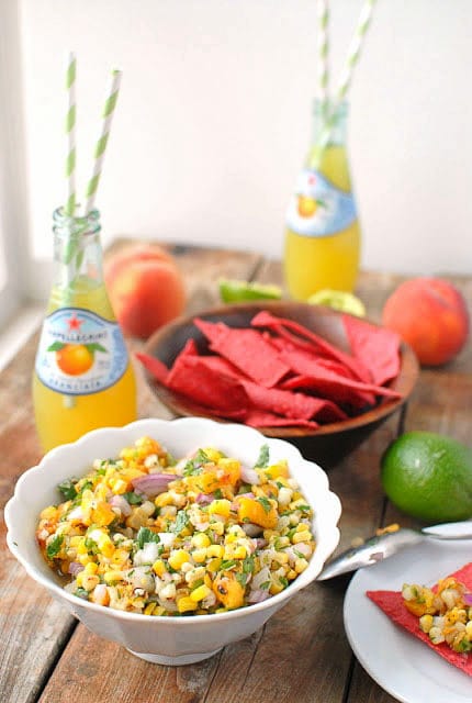 Grilled Peach and Corn Salsa 