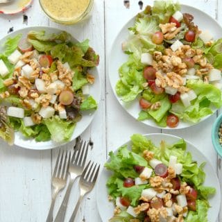 Red Grape Jicama Walnut salad with Mango Jalapeno Poppy Seed Dressing - BoulderLocavore.com