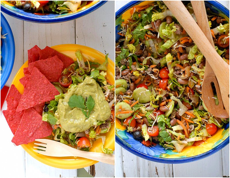 Salad Ole with Tequila-Avocado Dressing 