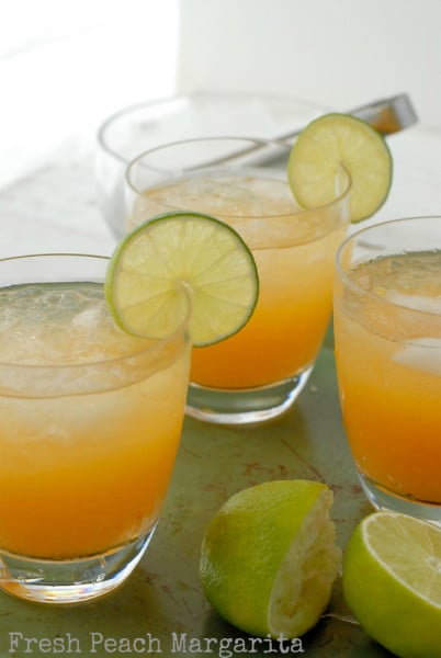 Fresh Peach Margaritas 