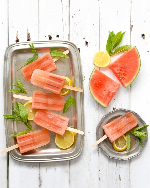 Costa Rican Watermelon Mojito Popsicles. 