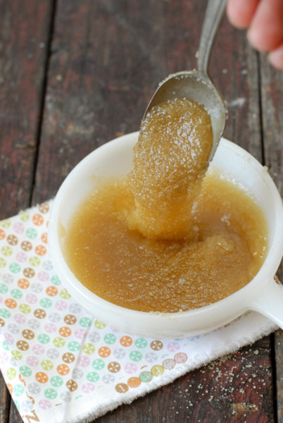 Sugar Honey Facial Scrub on spoon