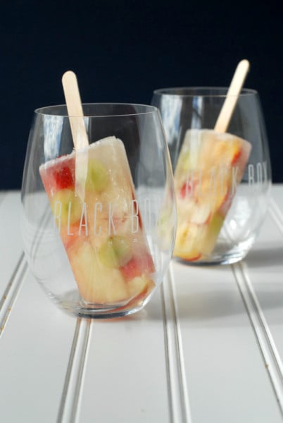 Summer White Wine Fruit Popsicles 