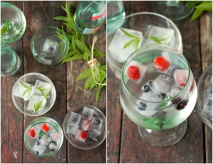 Fruit and Herb Ice Cubes 