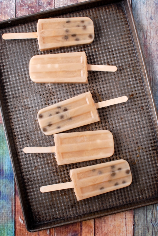 Chai-Coconut Milk Boba {Bubble Tea} Popsicles