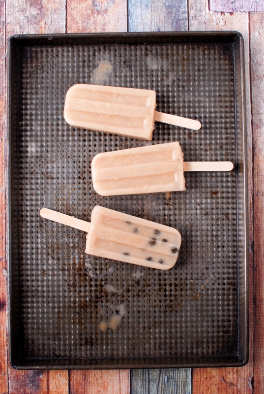 Chai-Coconut Milk Boba {Bubble Tea} Popsicles overhead