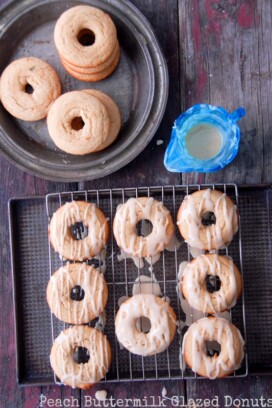 Peach Buttermilk Glazed Donuts {gluten-free} - BoulderLocavore.com