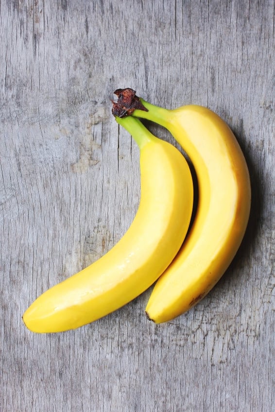 bananas on gray wood