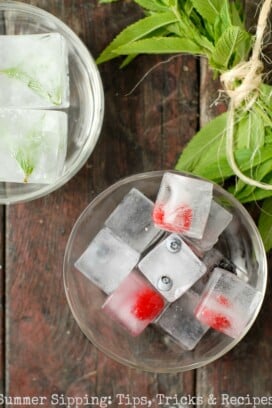 Fruit and Herb Ice Cubes