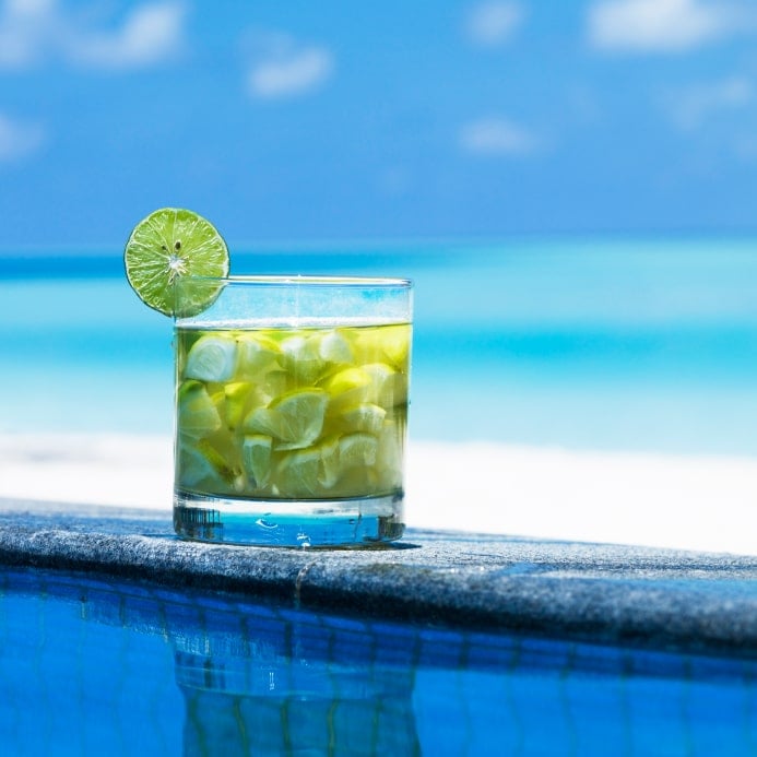 Fresh Lime Cocktail Summer Beach 