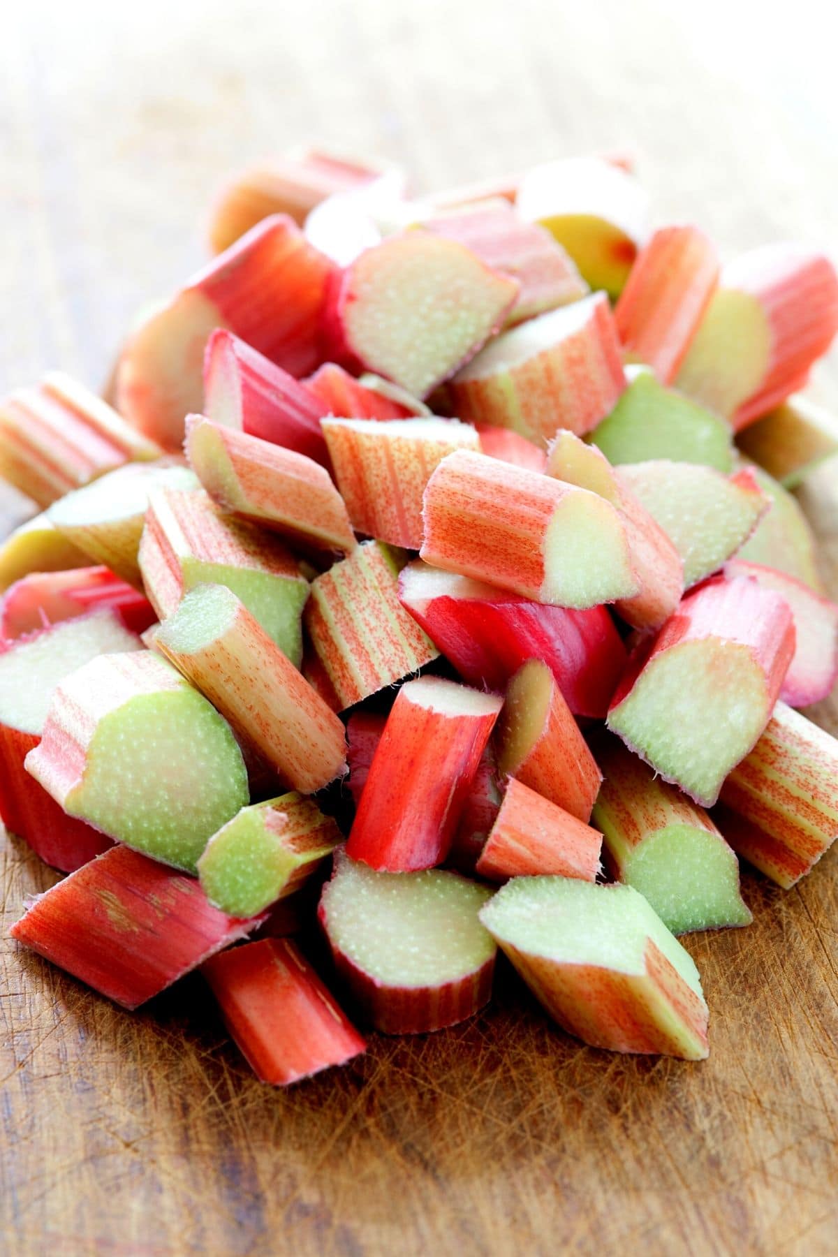 sliced rhubarb