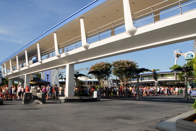 Space Mountain line Magic Kingdom