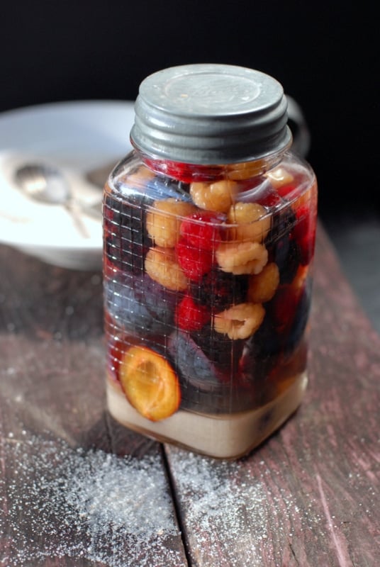 Hedgerow Gin in vintage jar