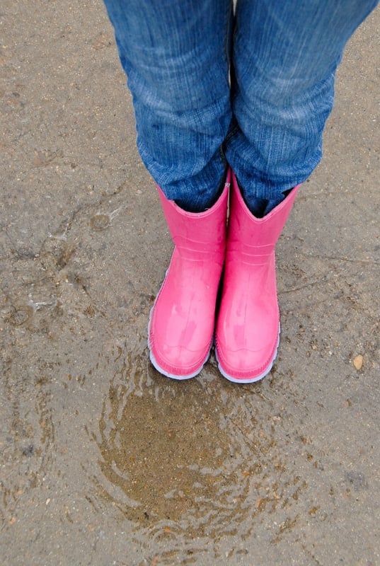 Pink Rain boots