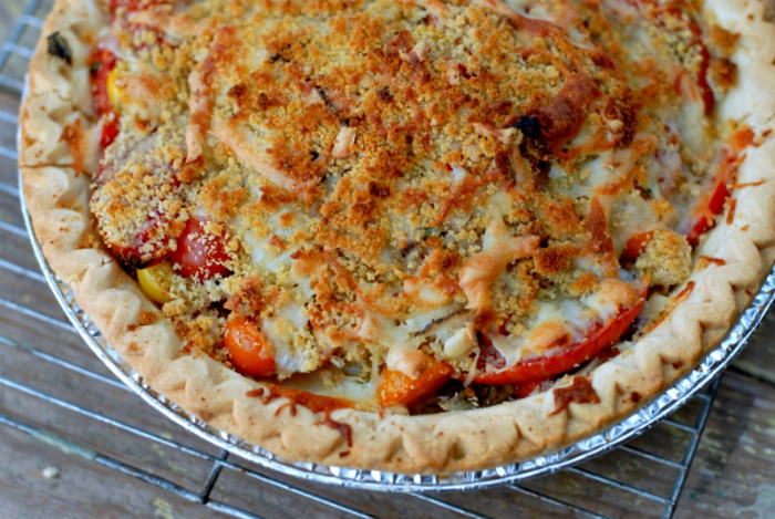 Savory Tomato Pie close up