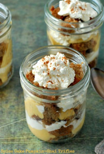 Spice Cake Pumpkin-Chai Trifles