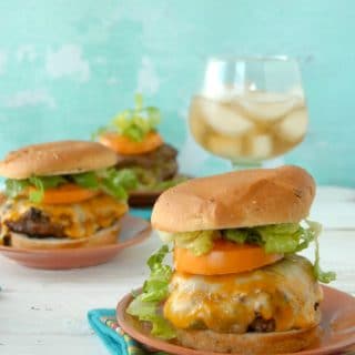 Stuffed Taco Burgers with buns