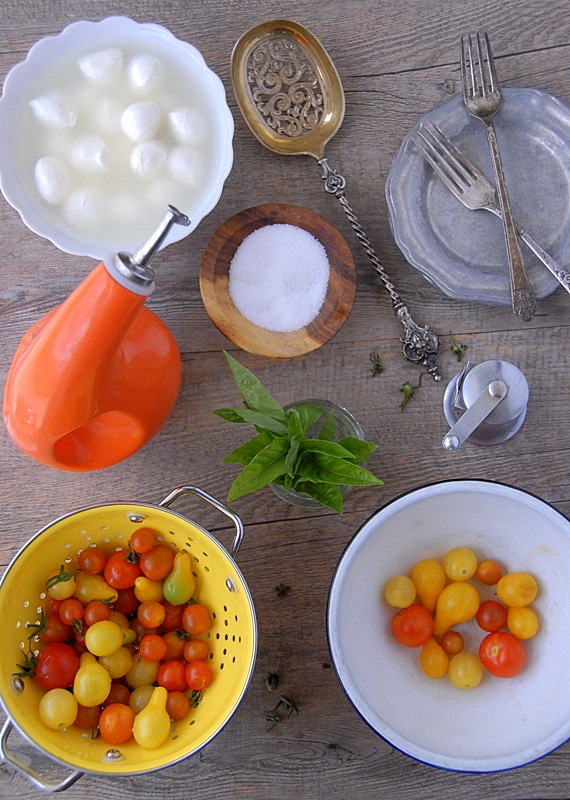 Bite Size Ensalata Caprese ingredients