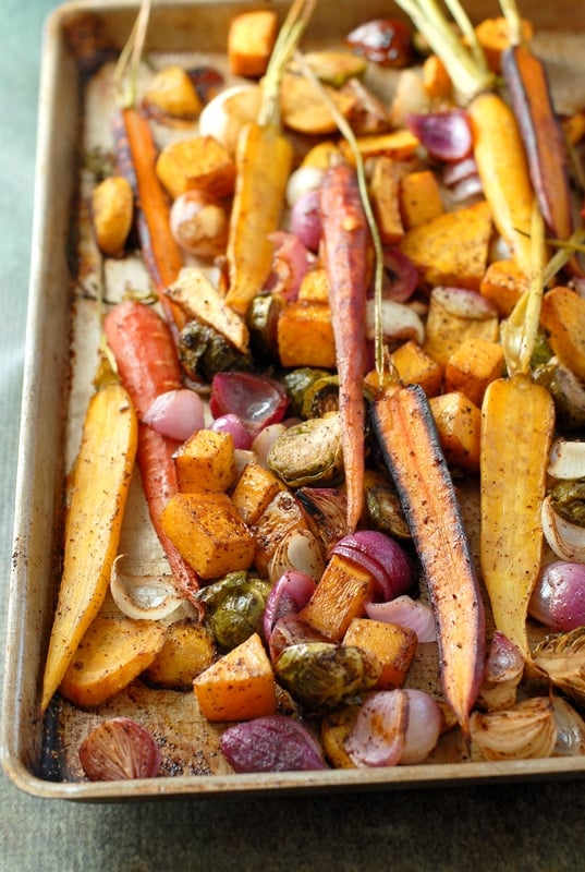 Balsamic Roasted Fall Vegetables with Sumac