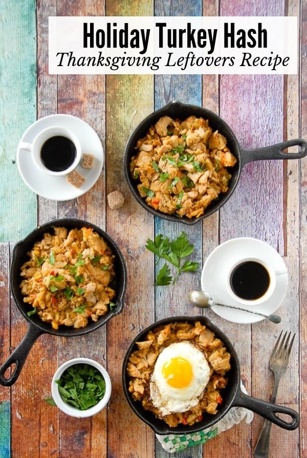 Holiday Turkey Hash recipe (Thanksgiving leftovers) title