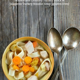 Homemade Lemony Turkey Stock and Jalapeno Turkey Noodle Soup | BoulderLocavore.com