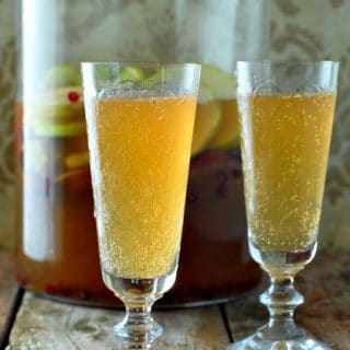 Sparkling Apple-Pear Mock Sangria glasses