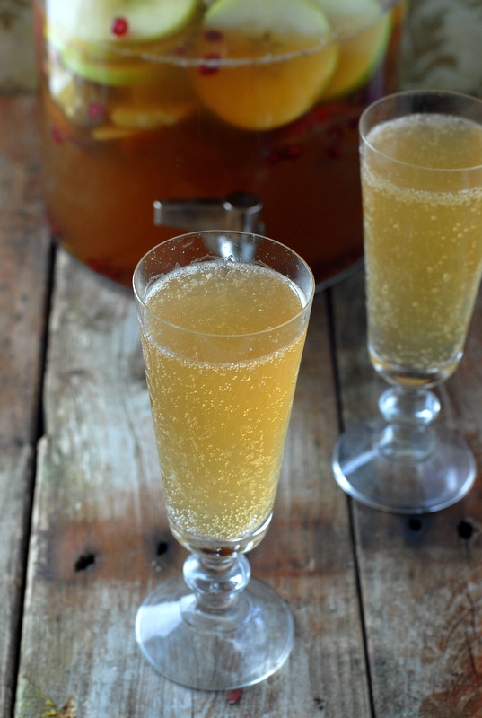 Sparkling Apple-Pear Mock Sangria from above