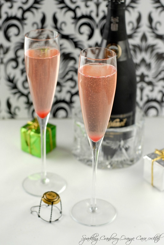 Sparkling Cranberry-Orange Cava Cocktail